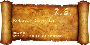 Kokovai Sarolta névjegykártya
